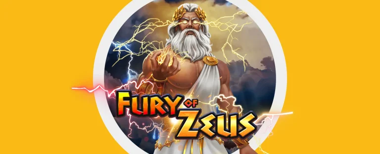 Zeus with lightning bolts all around him.